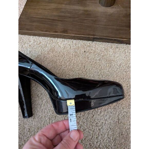 Lanvin Hiver Black Patent Leather Platform Pump High Heels Mary Jane Shoe 10 - Picture 8 of 9